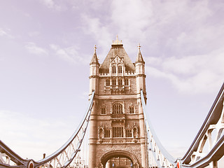 Image showing Tower Bridge, London vintage