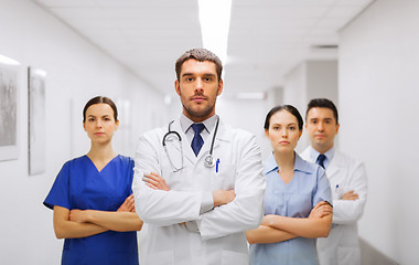 Image showing group of medics or doctors at hospital