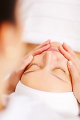 Image showing Woman under facial spa procedure