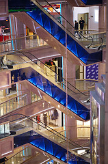 Image showing Three escalators in shopping centre Rio