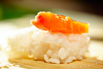 Image showing Making sushi.