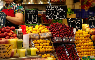 Image showing Fruit market in Barcelona, Spain