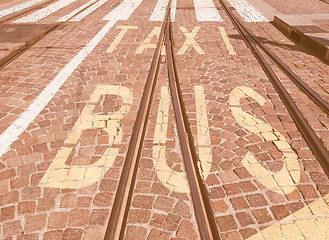 Image showing  Bus stop sign vintage