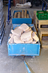 Image showing Truck with soap and water at the plant for the production of soa