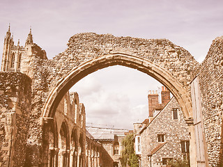 Image showing St Augustine Abbey in Canterbury vintage