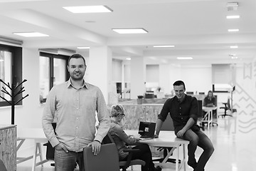 Image showing young startup business man portrait at modern office