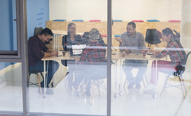 Image showing startup business team on meeting at modern office