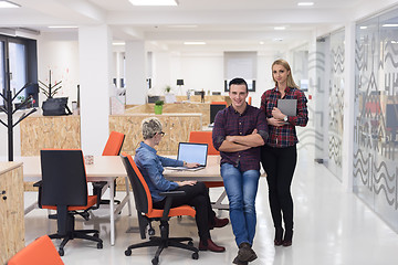 Image showing business people group portrait at modern office