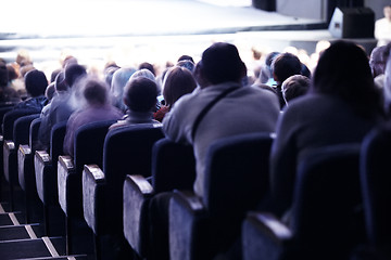 Image showing Audience sitting in tiered seating