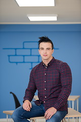 Image showing young startup business man portrait at modern office