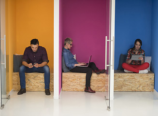 Image showing group of business people in creative working  space