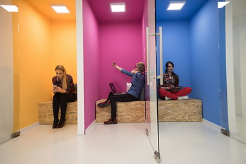 Image showing group of business people in creative working  space