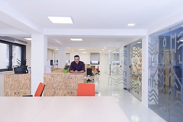 Image showing young startup business man portrait at modern office