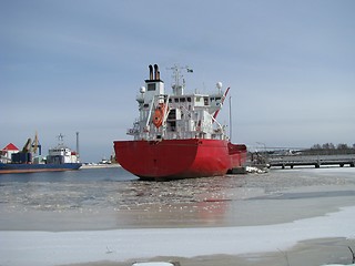 Image showing Ship winter baltic 26.03.2008