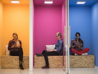 Image showing group of business people in creative working  space