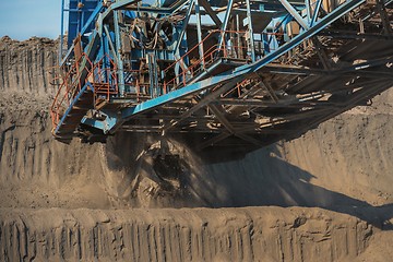 Image showing Large excavator machine in the mine