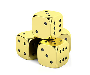 Image showing Golden dices