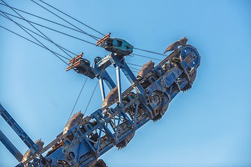 Image showing Large excavator machine in the mine