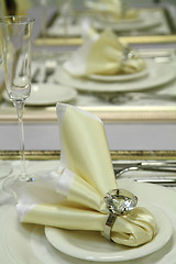 Image showing nice white wedding table