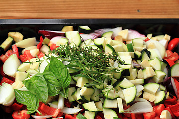 Image showing vegetable prepared outdoor grill