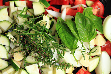 Image showing vegetable prepared outdoor grill