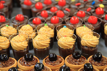 Image showing fresh chocolate desserts