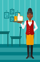 Image showing Waitress with like button.
