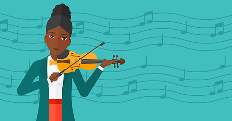 Image showing Woman playing violin.