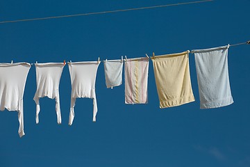 Image showing Clothes Hanging Outside