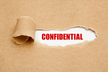 Image showing Confidential Torn Paper Concept