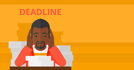 Image showing Man having problem with deadline.