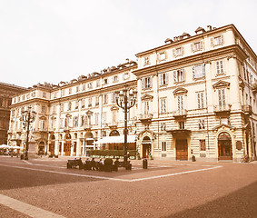 Image showing Piazza Carignano Turin vintage