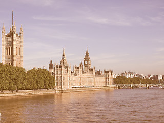 Image showing Houses of Parliament vintage