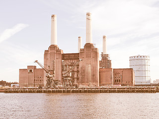 Image showing Battersea Powerstation London vintage