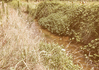 Image showing Retro looking Water rivulet