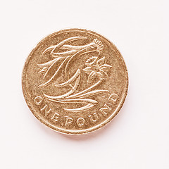 Image showing  UK 1 Pound coin vintage