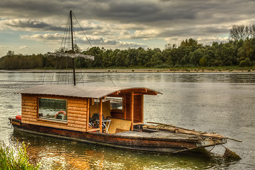 Image showing Wooden Boat on Loire Valley