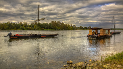 Image showing Wooden Boats on Loire Valley