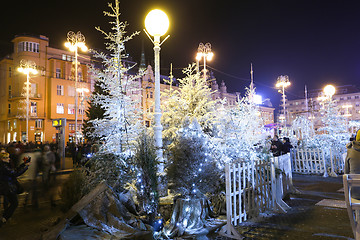 Image showing Advent decoration on Jelacic Square