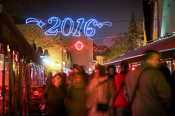 Image showing People sightseeing Zagreb at Advent time