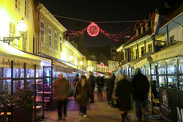 Image showing People at Advent time in Zagreb