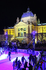 Image showing City skating rink in Zagreb