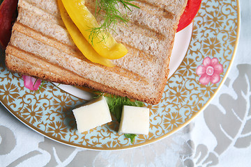 Image showing Meal, Toast on Plate