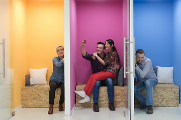 Image showing group of business people in creative working  space