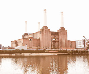 Image showing London Battersea powerstation vintage