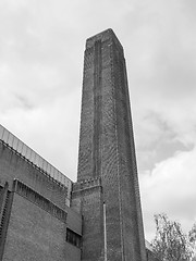 Image showing Black and white Tate Modern in London