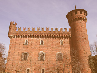 Image showing Castello Medievale, Turin, Italy vintage