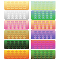 Image showing Set of Colorful Pills Blisters