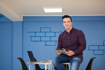 Image showing young startup business man portrait at modern office