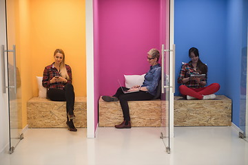 Image showing group of business people in creative working  space